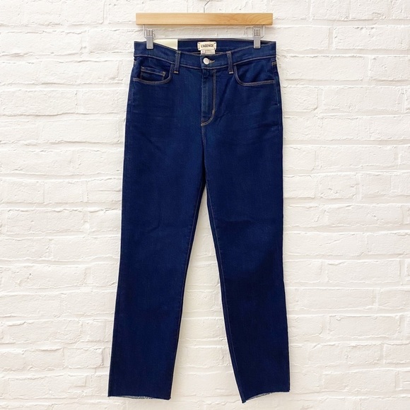 L’AGENCESada High Rise Cropped Slim Skinny Jeans Dark Wash 28